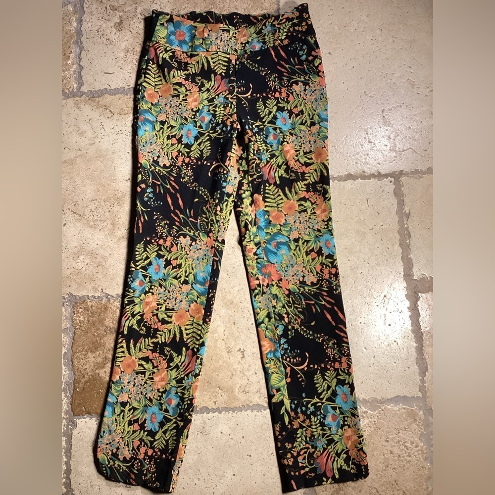 Soft Surroundings Sz XS Tropical Art-to-Wear Stretchy Slim Pants
LK